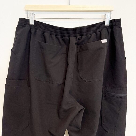 Figs Petite Yola Straight Leg Skinny Fit Medical Scrub Cargo Pants Black Large - Picture 10 of 12